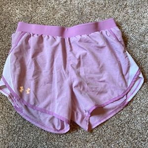 Pink Under Armour Fly By 2.0 shorts